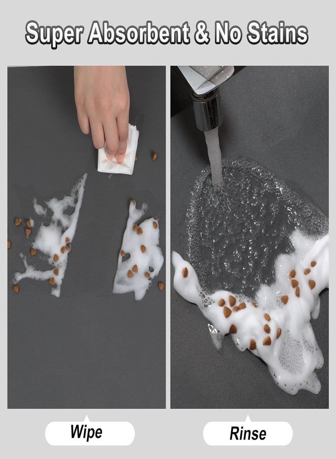 DOCROK Pet Feeding Mat - Absorbent Cat & Dog Food Mat, No Stains, Easy Clean, Quick Dry Dog Accessories - Image 4